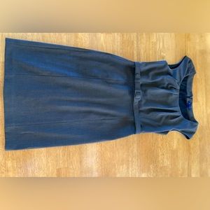 Chaps Charcoal Knee Length Dressy Dress